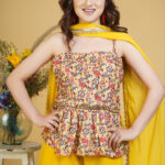 Mustard-peplum-set-01